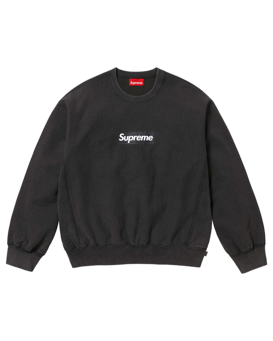 Supreme Washed Box Logo Crewneck Black