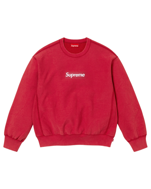 Supreme Washed Box Logo Crewneck Red
